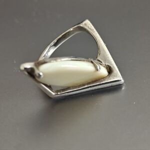 Modernist Square Sterling Silver 925 Geometric Ring